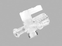 Plastic Three-Way Stopcock Two Female to One Male Luer Lock